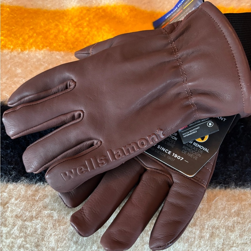 Wells Lamont Men's Brown Leather Gloves